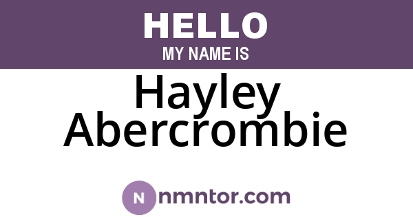 Hayley Abercrombie