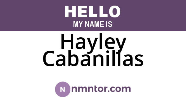 Hayley Cabanillas
