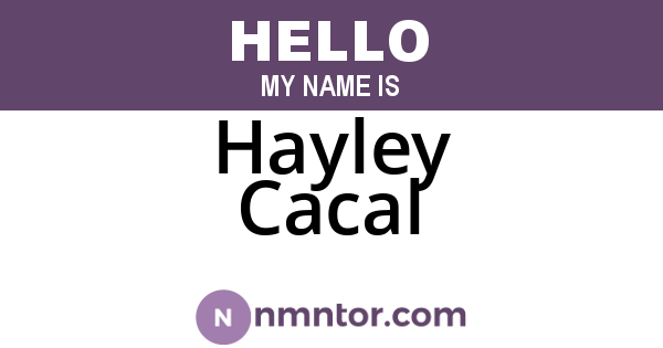 Hayley Cacal