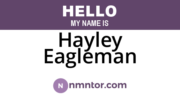 Hayley Eagleman