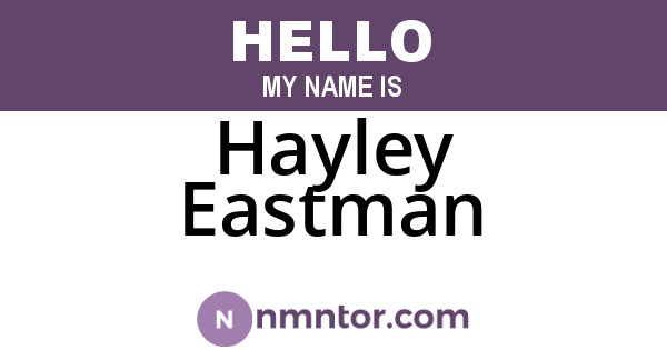 Hayley Eastman