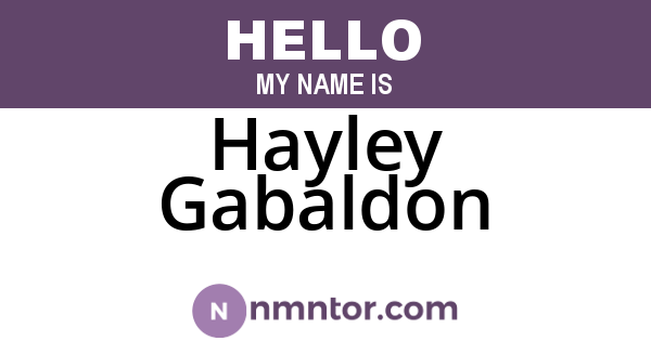 Hayley Gabaldon