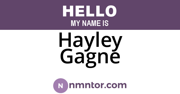 Hayley Gagne