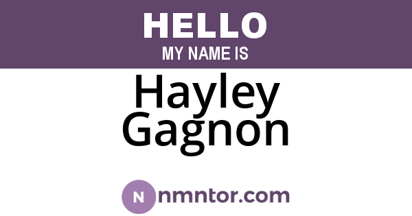 Hayley Gagnon