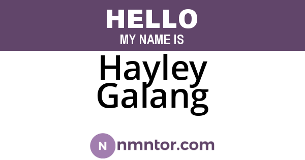 Hayley Galang