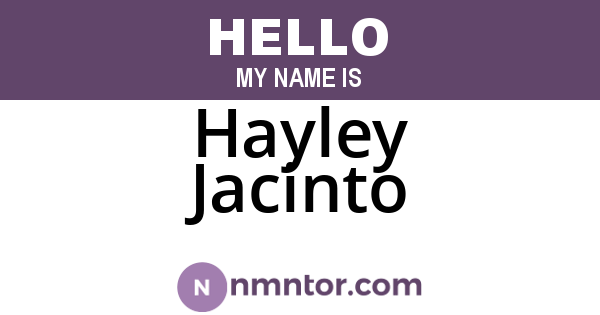 Hayley Jacinto