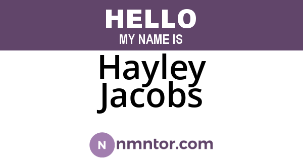 Hayley Jacobs