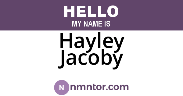 Hayley Jacoby