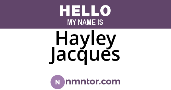 Hayley Jacques