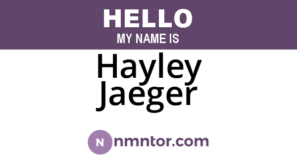 Hayley Jaeger