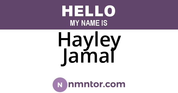 Hayley Jamal
