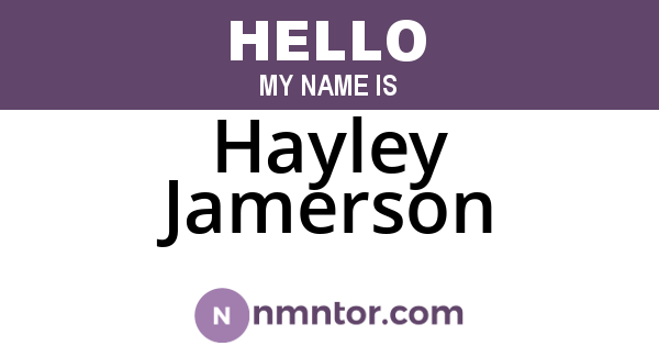 Hayley Jamerson