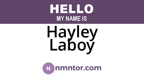 Hayley Laboy