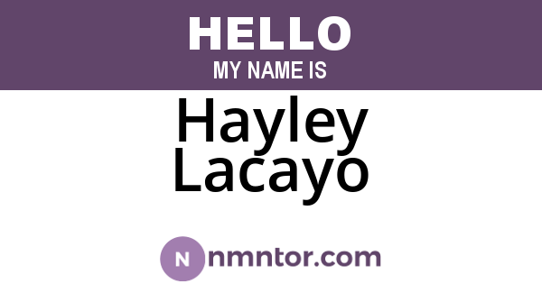 Hayley Lacayo