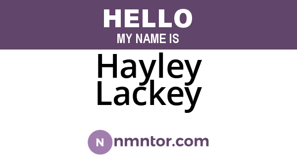 Hayley Lackey