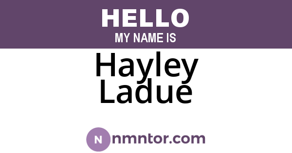 Hayley Ladue