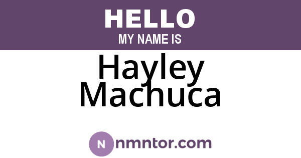 Hayley Machuca