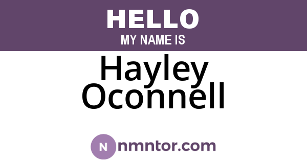 Hayley Oconnell