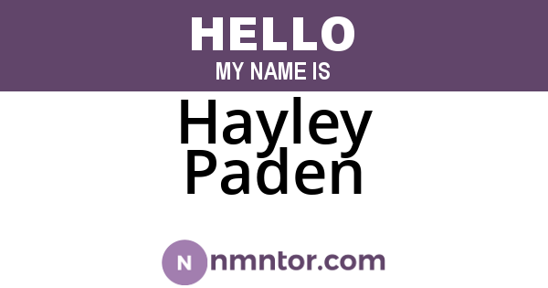 Hayley Paden