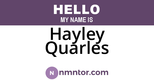 Hayley Quarles