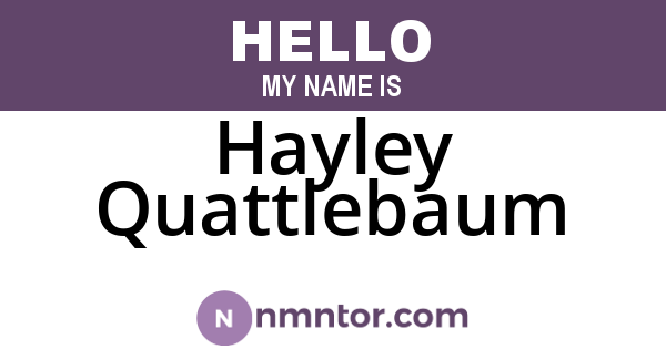 Hayley Quattlebaum