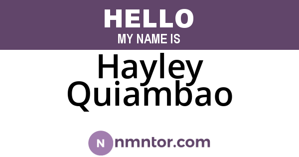 Hayley Quiambao