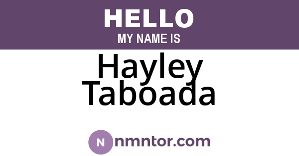 Hayley Taboada