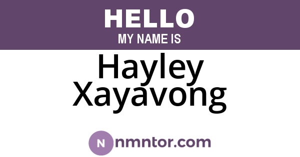 Hayley Xayavong