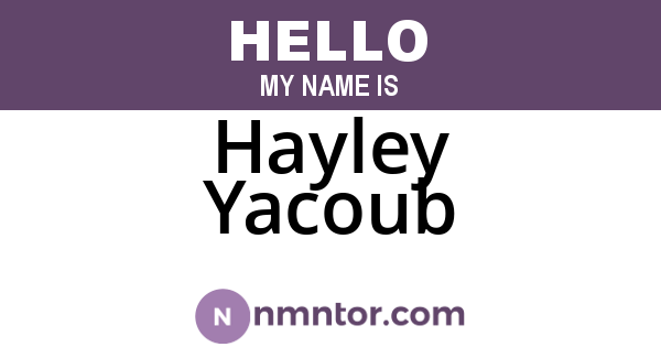 Hayley Yacoub