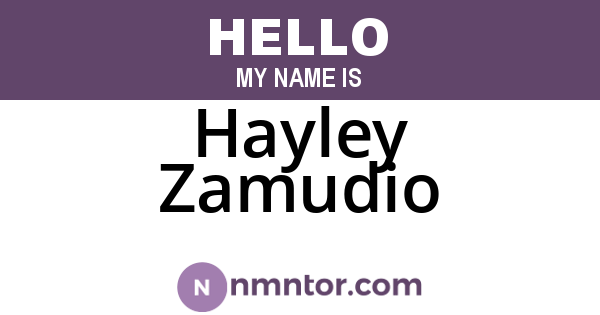 Hayley Zamudio