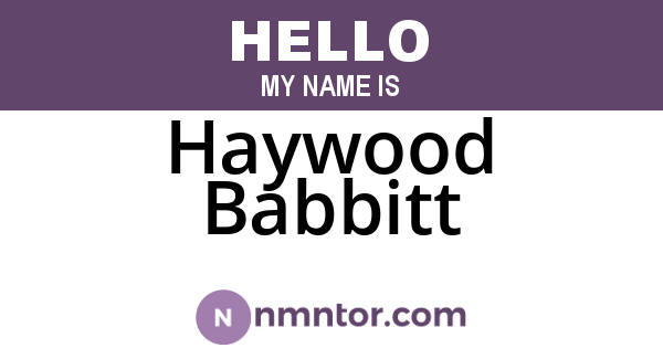 Haywood Babbitt