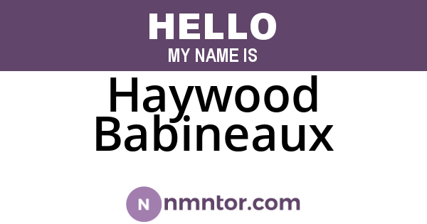 Haywood Babineaux