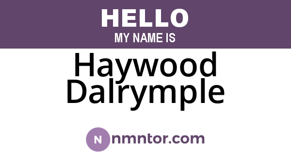 Haywood Dalrymple