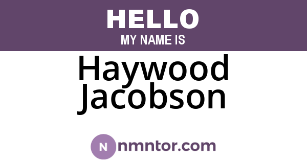 Haywood Jacobson
