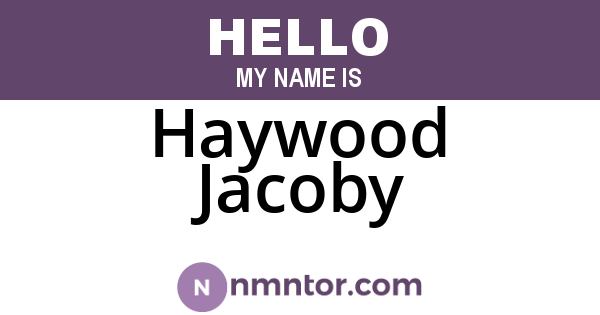 Haywood Jacoby