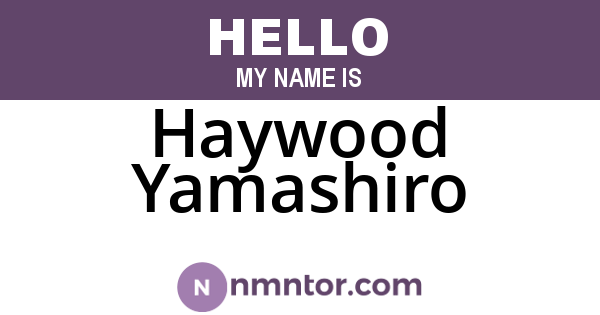 Haywood Yamashiro