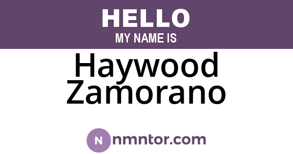 Haywood Zamorano