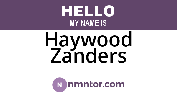 Haywood Zanders