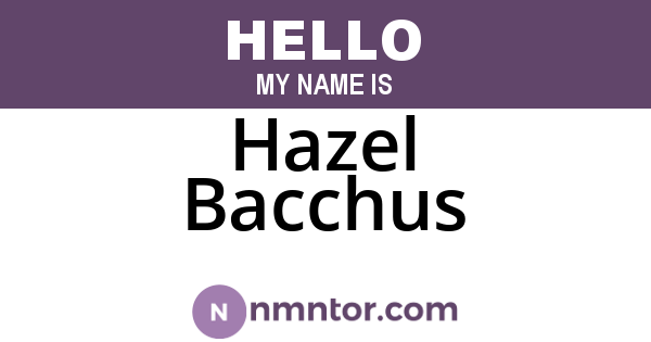 Hazel Bacchus