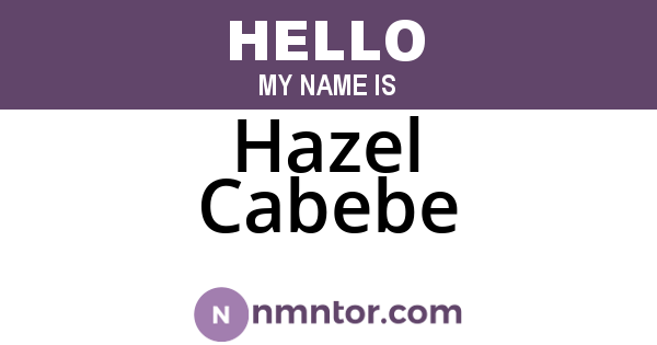 Hazel Cabebe