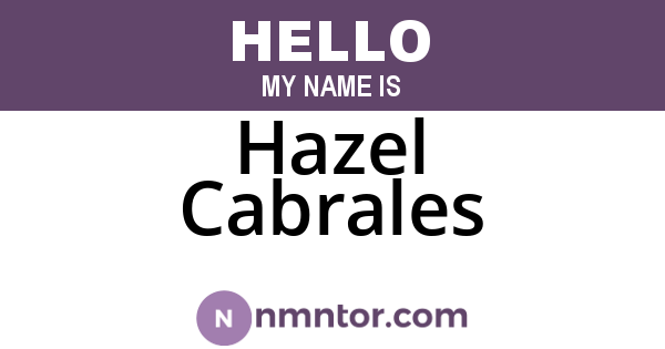 Hazel Cabrales