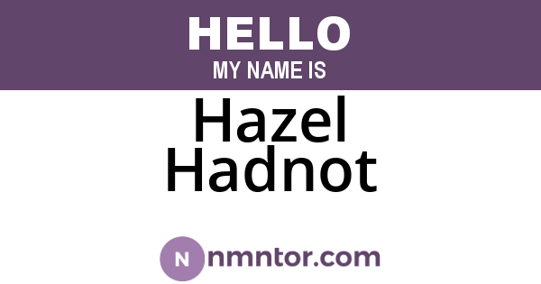 Hazel Hadnot
