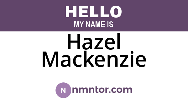 Hazel Mackenzie
