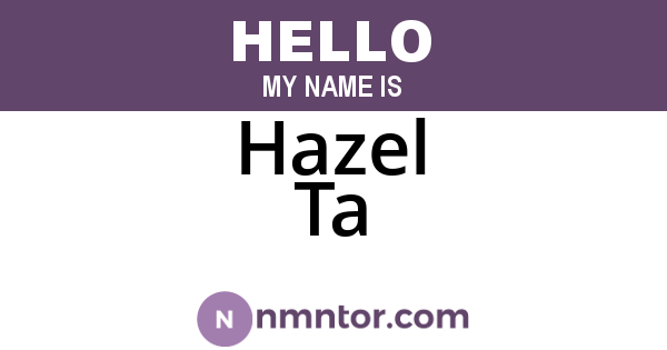 Hazel Ta