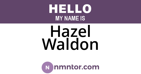 Hazel Waldon