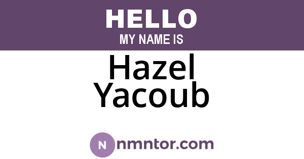 Hazel Yacoub
