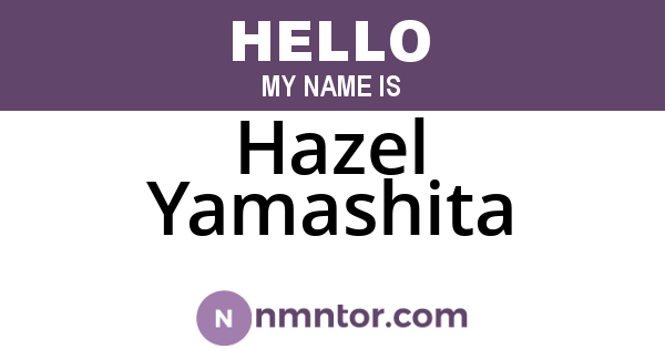 Hazel Yamashita