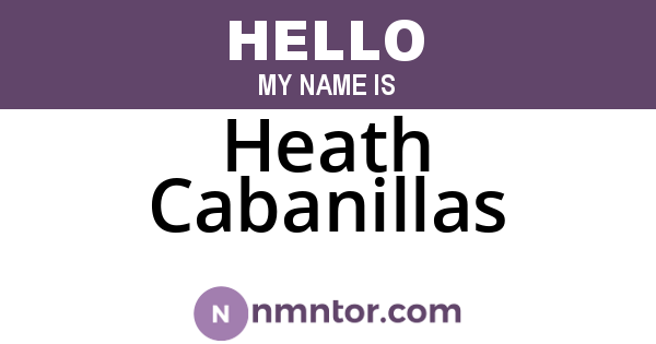 Heath Cabanillas