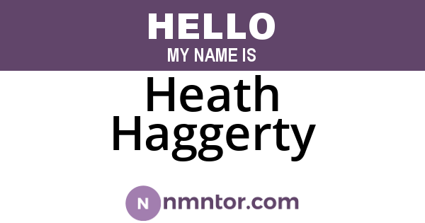 Heath Haggerty