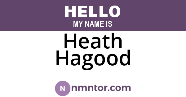 Heath Hagood